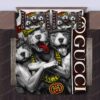 Gucci Pitbull Logo Brand Bedding Set Home Decor Bedroom Luxury Bedspread
