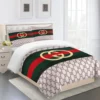 Gucci Logo Brand Bedding Set Bedroom Luxury Home Decor Bedspread