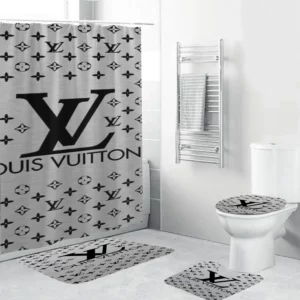 Louis Vuitton Lv Louis Vuitton Bigmonogram In Grey Bathroom Set Hypebeast Home Decor Bath Mat Luxury Fashion Brand