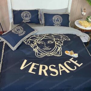 Versace Logo Brand Bedding Set Home Decor Bedroom Luxury Bedspread