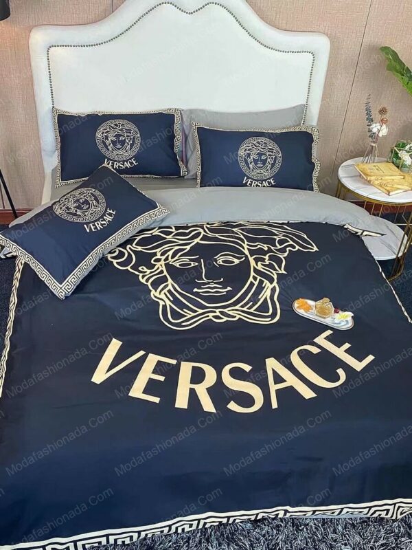 Versace Logo Brand Bedding Set Home Decor Bedroom Luxury Bedspread