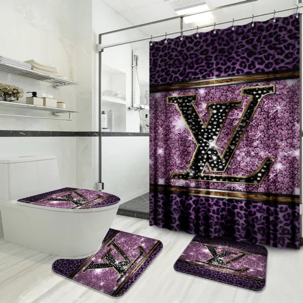 Louis Vuitton Lv Louis Vuitton Bathroom Set Luxury Fashion Brand Hypebeast Bath Mat Home Decor