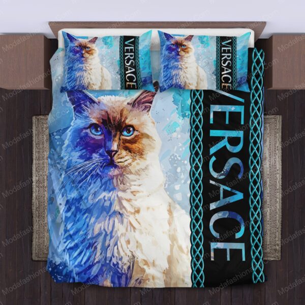 Ragdoll Versace Logo Brand Bedding Set Bedroom Luxury Home Decor Bedspread