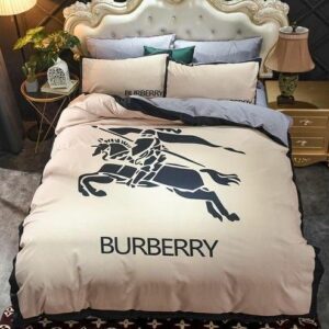 Burberry Logo Brand Bedding Set Home Decor Luxury Bedroom Bedspread