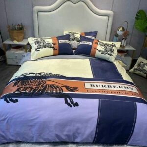 Burberry Established Ma Logo Brand Bedding Set Home Decor Bedroom Bedspread Luxury