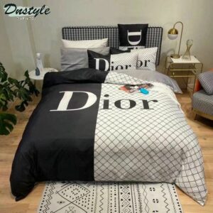 Dior Logo Brand Bedding Set Bedroom Luxury Bedspread Home Decor