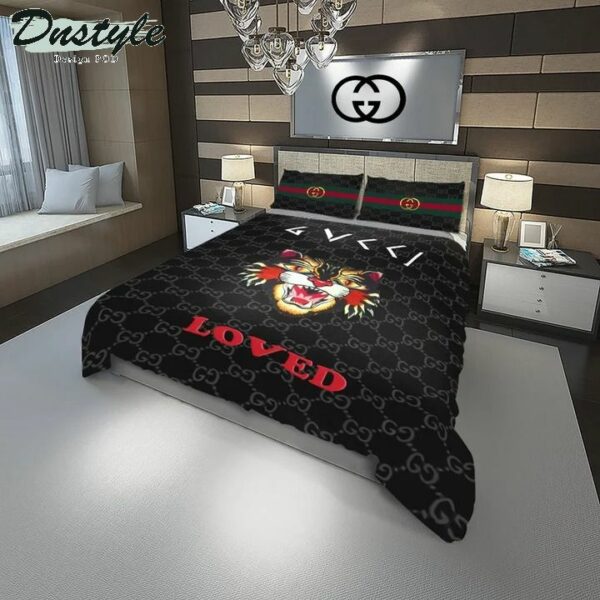 Gucci Loved Logo Brand Bedding Set Bedroom Bedspread Home Decor Luxury