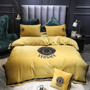 Versace Logo Brand Bedding Set Home Decor Bedroom Luxury Bedspread