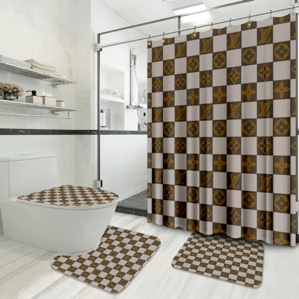 Louis Vuitton Bathroom Set Luxury Fashion Brand Hypebeast Home Decor Bath Mat