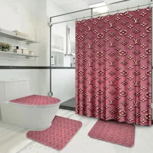 Louis Vuitton Pinky Bathroom Set Home Decor Luxury Fashion Brand Hypebeast Bath Mat