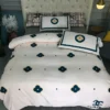 Chanel Flower White Logo Brand Bedding Set Home Decor Bedspread Bedroom Luxury