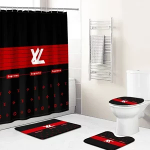 Louis Vuitton Bathroom Set Bath Mat Luxury Fashion Brand Home Decor Hypebeast