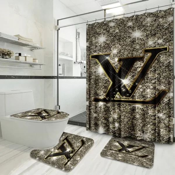 Louis Vuitton Bathroom Set Hypebeast Bath Mat Luxury Fashion Brand Home Decor