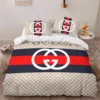 Gucci Louis Vuitton Logo Brand Bedding Set Bedspread Bedroom Luxury Home Decor
