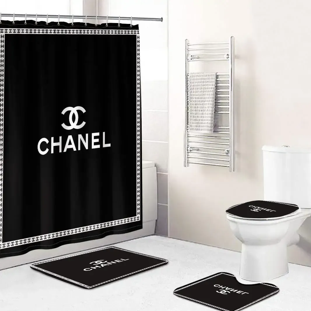 Chanel Bathroom Set Home Decor Bath Mat Luxury Fashion Brand Hypebeast