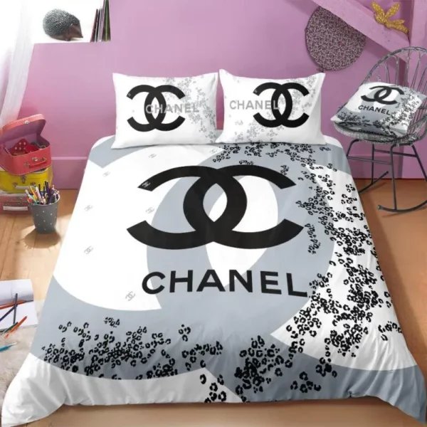 Chanel Logo Brand Bedding Set Bedroom Bedspread Luxury Home Decor