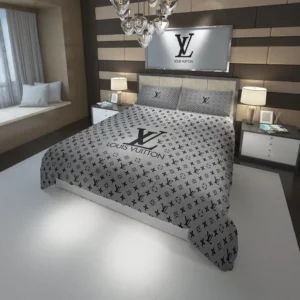 Louis Vuitton Logo Brand Bedding Set Home Decor Luxury Bedroom Bedspread