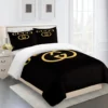 Gucci Logo Brand Bedding Set Bedroom Luxury Bedspread Home Decor