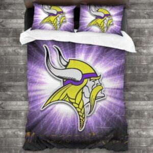 Minnesota Vikings Logo Type 407 Bedding Sets Sporty Bedroom Home Decor