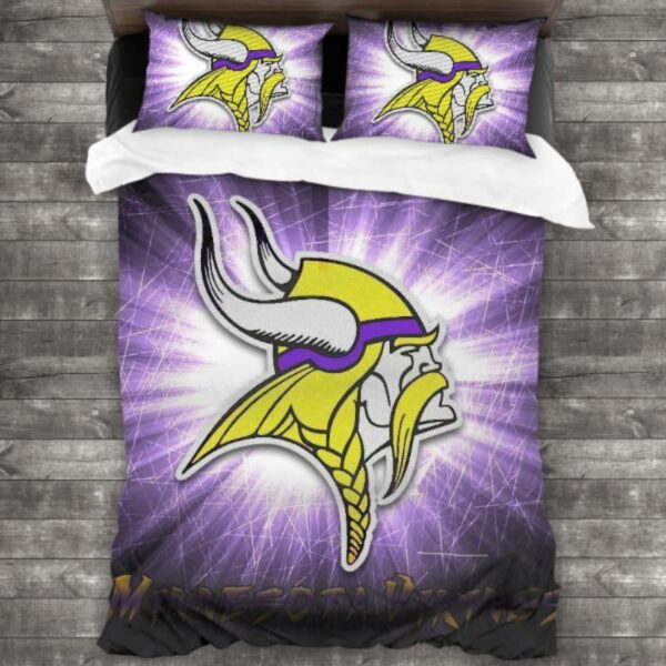 Minnesota Vikings Logo Type 407 Bedding Sets Sporty Bedroom Home Decor