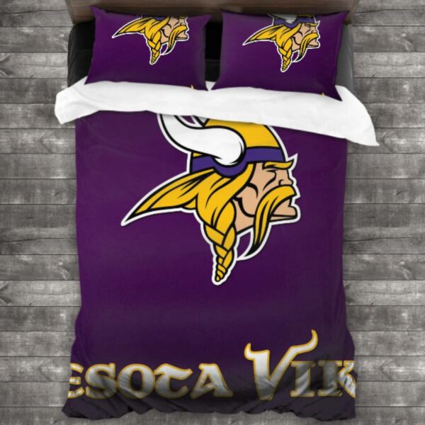 Minnesota Vikings Logo Type 408 Bedding Sets Sporty Bedroom Home Decor