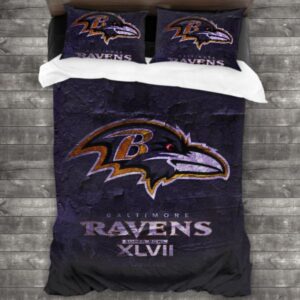 Baltimore Ravens Logo Type 461 Bedding Sets Sporty Bedroom Home Decor