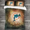 Miami Dolphins Logo Type 550 Bedding Sets Sporty Bedroom Home Decor
