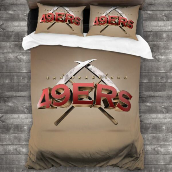 Never Fade Nfl San Francisco 49Ers Logo Type 653 Bedding Sets Sporty Bedroom Home Decor