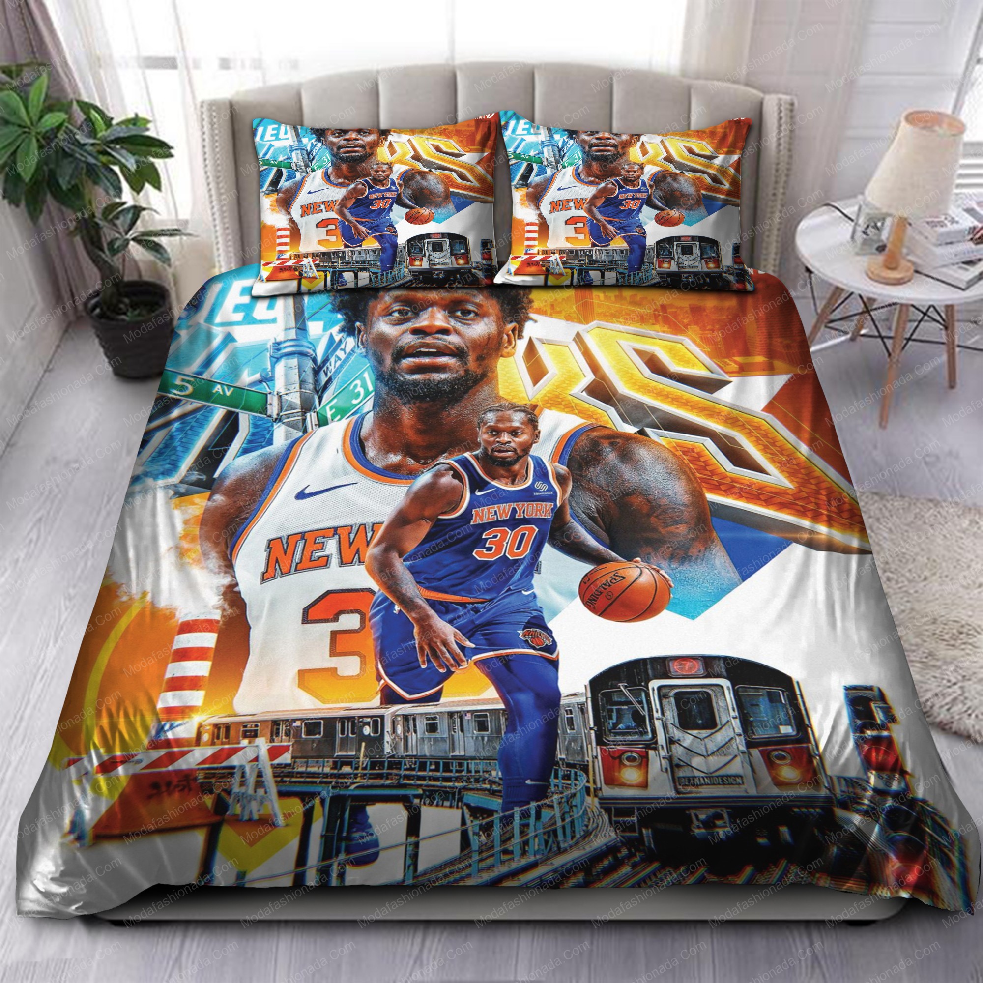 Julius Randle New York Knicks Nba 176 Logo Type 1063 Bedding Sets Sporty Bedroom Home Decor