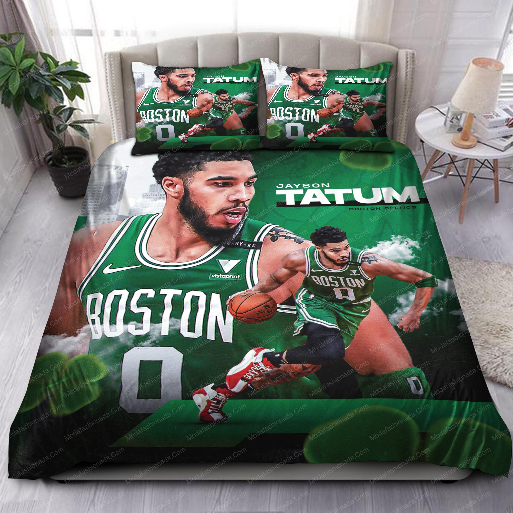 Jayson Tatum Boston Celtics Nba 125 Logo Type 1107 Bedding Sets Sporty Bedroom Home Decor