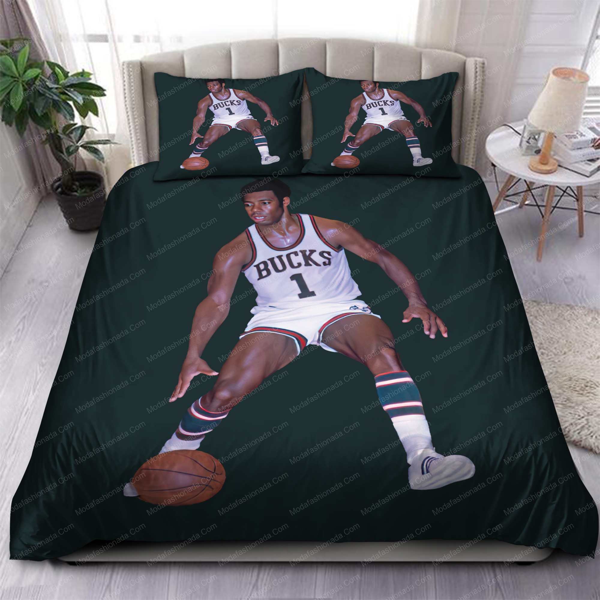 Milwaukee Bucks Oscar Robertson Nba 69 Logo Type 1165 Bedding Sets Sporty Bedroom Home Decor