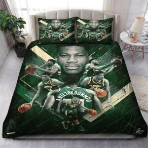 Giannis Antetokounmpo Milwaukee Bucks Nba 09 Logo Type 1233 Bedding Sets Sporty Bedroom Home Decor