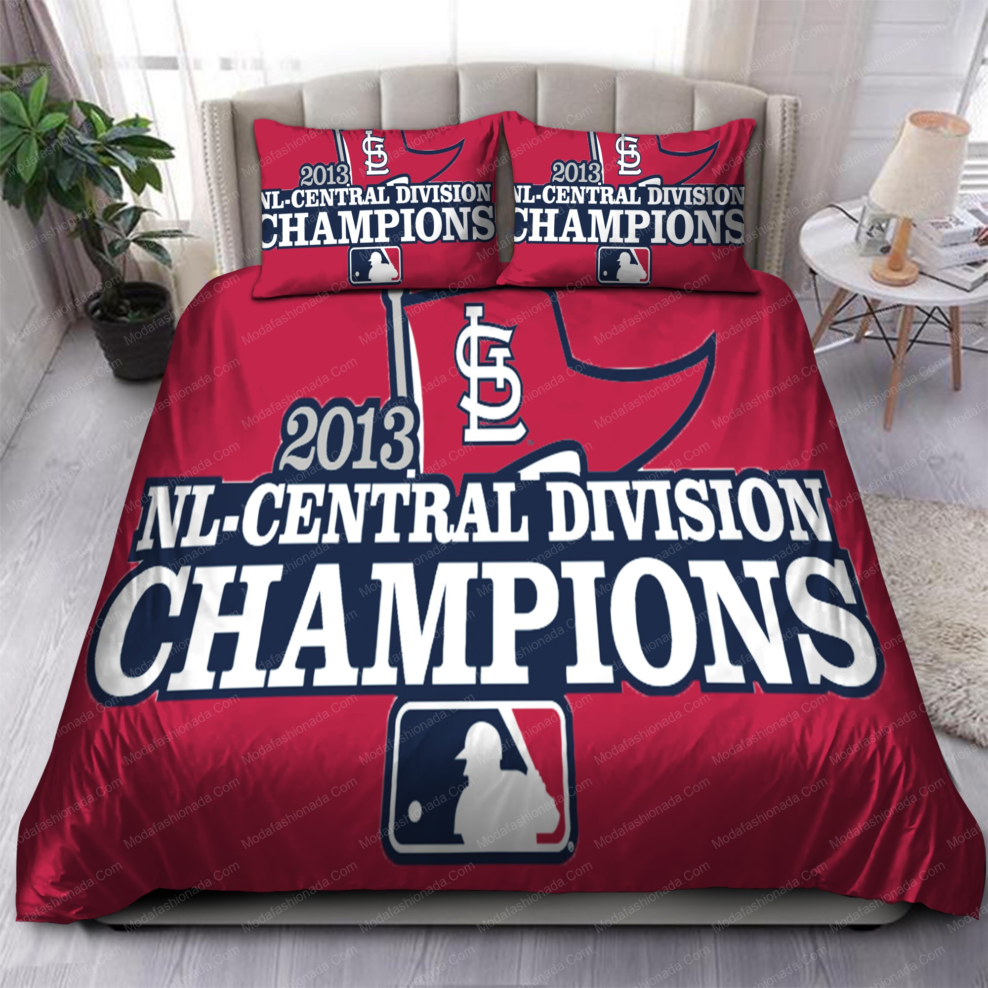 Nl Central Division Champions 2013 St Louis Cardinals Mlb 168 Logo Type 1297 Bedding Sets Sporty Bedroom Home Decor