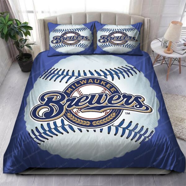 Milwaukee Brewers Mlb 117 Logo Type 1352 Bedding Sets Sporty Bedroom Home Decor