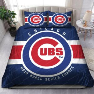 2016 Worrld Series Champions Chicago Cubs Mlb 63 Logo Type 1410 Bedding Sets Sporty Bedroom Home Decor