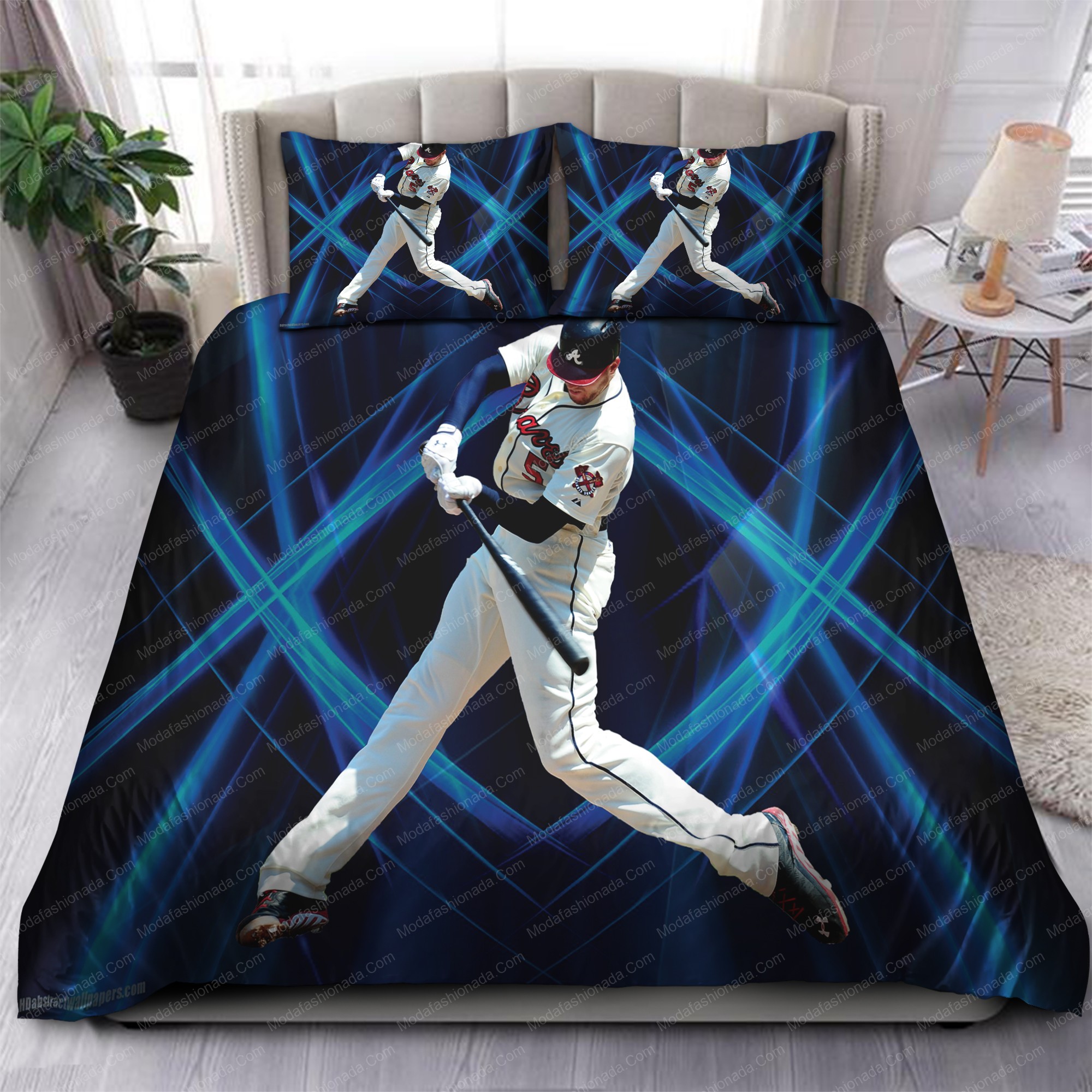 Memory Freddie Freeman Atlanta Braves Mlb 43 Logo Type 1415 Bedding Sets Sporty Bedroom Home Decor