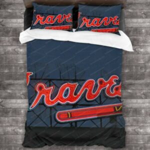 Atlanta Braves Baseball Sport 10 Logo Type 1469 Bedding Sets Sporty Bedroom Home Decor