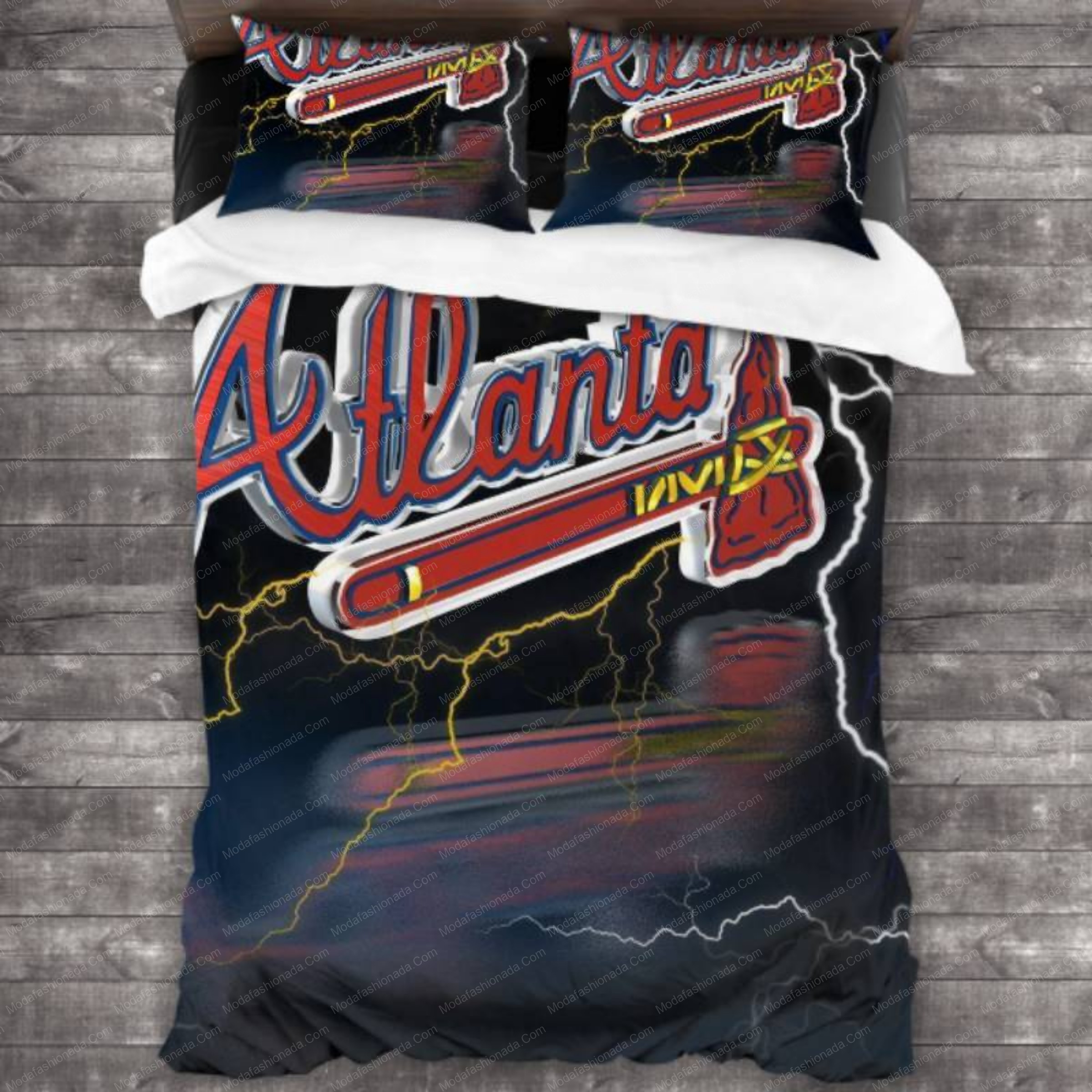 Atlanta Braves Baseball Sport 5 Logo Type 1473 Bedding Sets Sporty Bedroom Home Decor