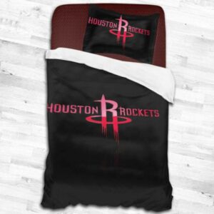 Houston Rockets Logo Type 1680 Bedding Sets Sporty Bedroom Home Decor