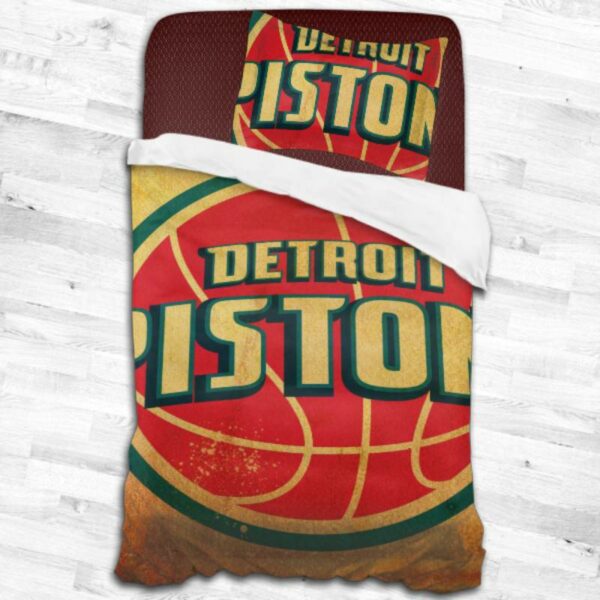 Nba Detroit Pistons Logo Type 1884 Bedding Sets Sporty Bedroom Home Decor