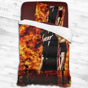 Nba Miami Heat Logo Type 1965 Bedding Sets Sporty Bedroom Home Decor