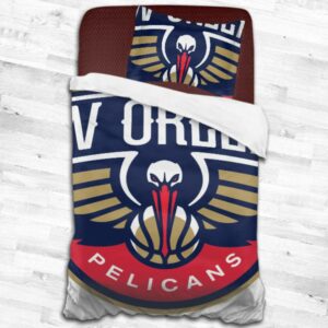 Nba New Orleans Pelicans Logo Type 1976 Bedding Sets Sporty Bedroom Home Decor