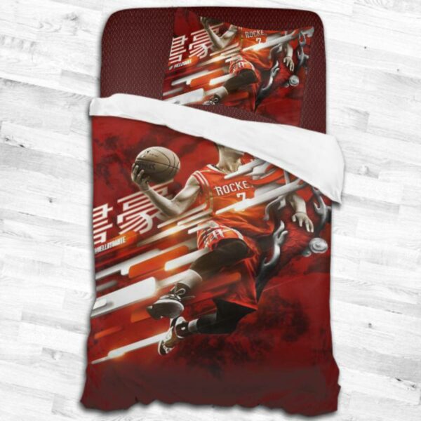 Nba Houston Rockets Logo Type 2027 Bedding Sets Sporty Bedroom Home Decor