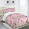 Louis Vuitton Logo Brand Bedding Set Luxury Bedroom Bedspread Home Decor