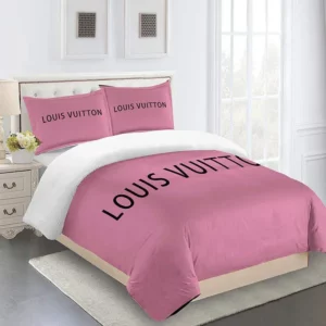 Louis Vuitton Logo Brand Bedding Set Home Decor Luxury Bedroom Bedspread