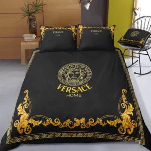 Versace Logo Brand Bedding Set Home Decor Luxury Bedspread Bedroom