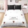 Christian Dior Logo Brand Bedding Set Luxury Bedroom Bedspread Home Decor