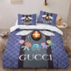 Gucci Bee Logo Brand Bedding Set Luxury Bedspread Home Decor Bedroom