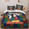 Gucci Mickey Mouse Louis Vuitton Logo Brand Bedding Set Luxury Bedspread Bedroom Home Decor