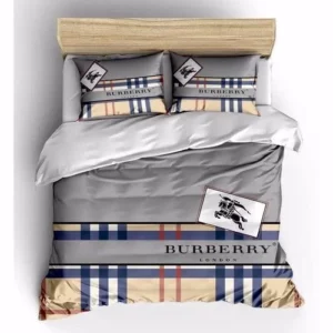 Burberry Logo Brand Bedding Set Home Decor Bedroom Bedspread Luxury